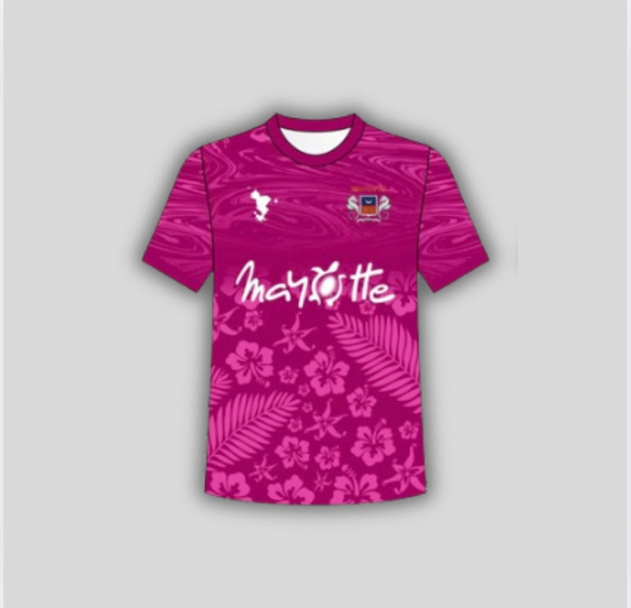 Maillot Mayotte rouge bordeaux