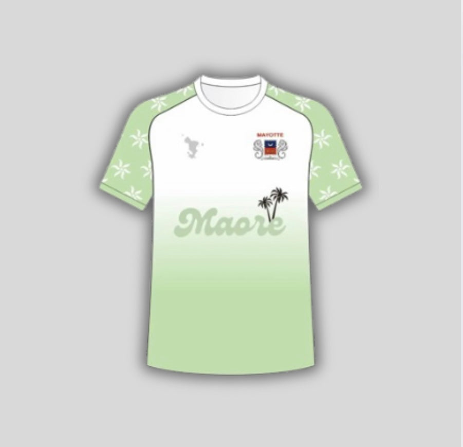 Maillot Mayotte vert pomme-enfants