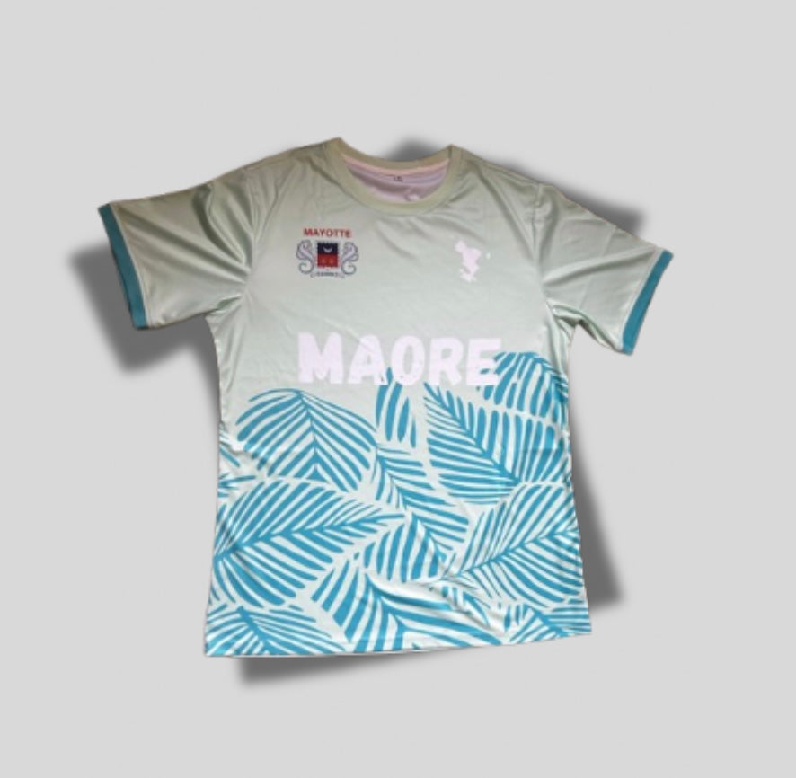 Maillot mayotte vert à motif palmier- enfant