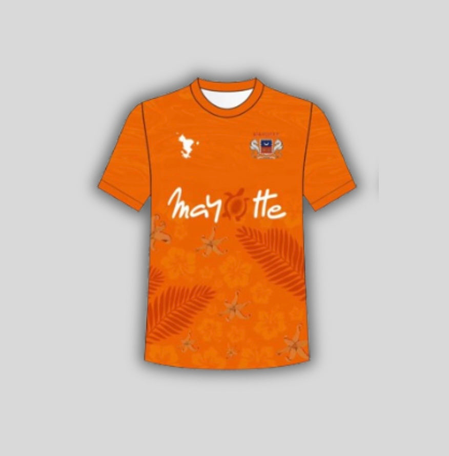 Maillot Mayotte orange-enfants