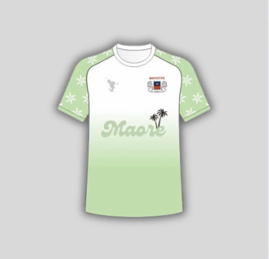 Maillot Mayotte vert pomme-enfants