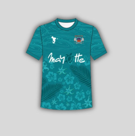 Maillot Mayotte bleu turquoise-enfants