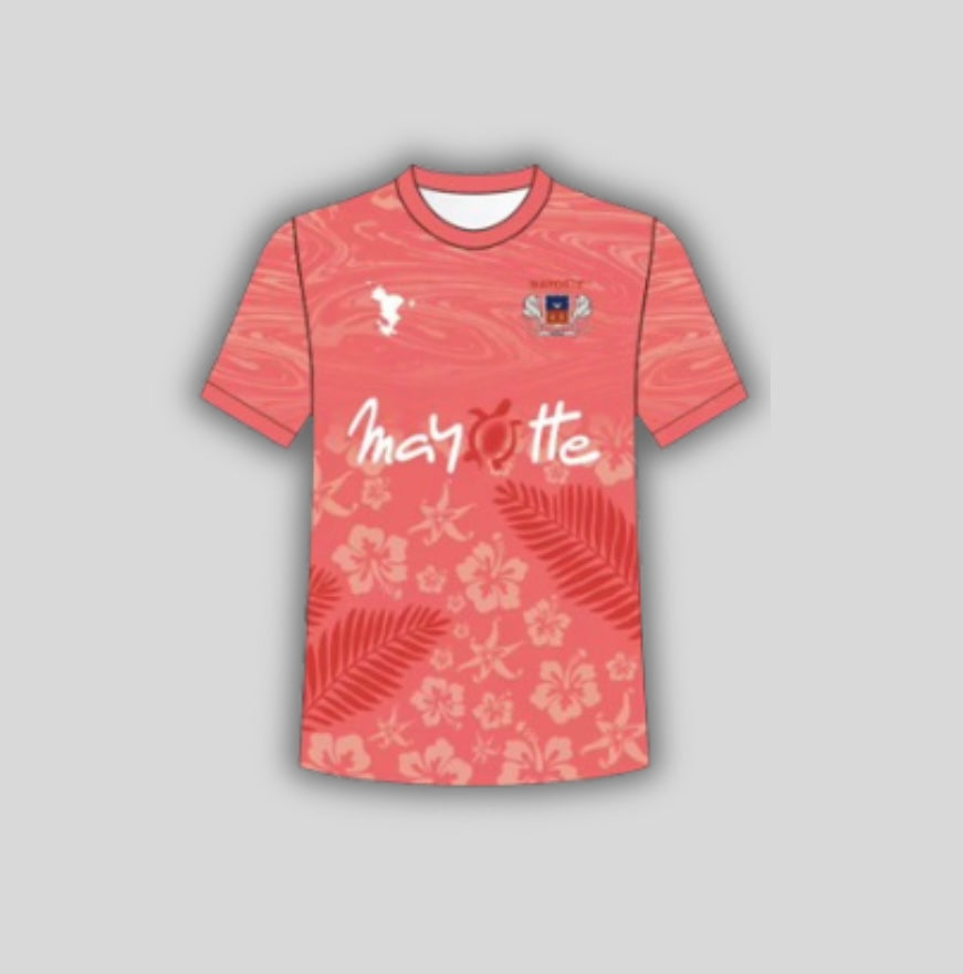 Maillot Mayotte orange émeraude
