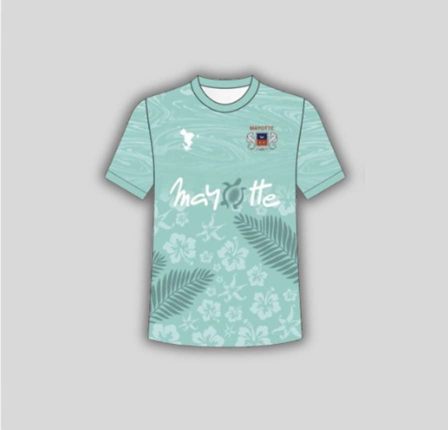 Maillot Mayotte vert menthe- enfants